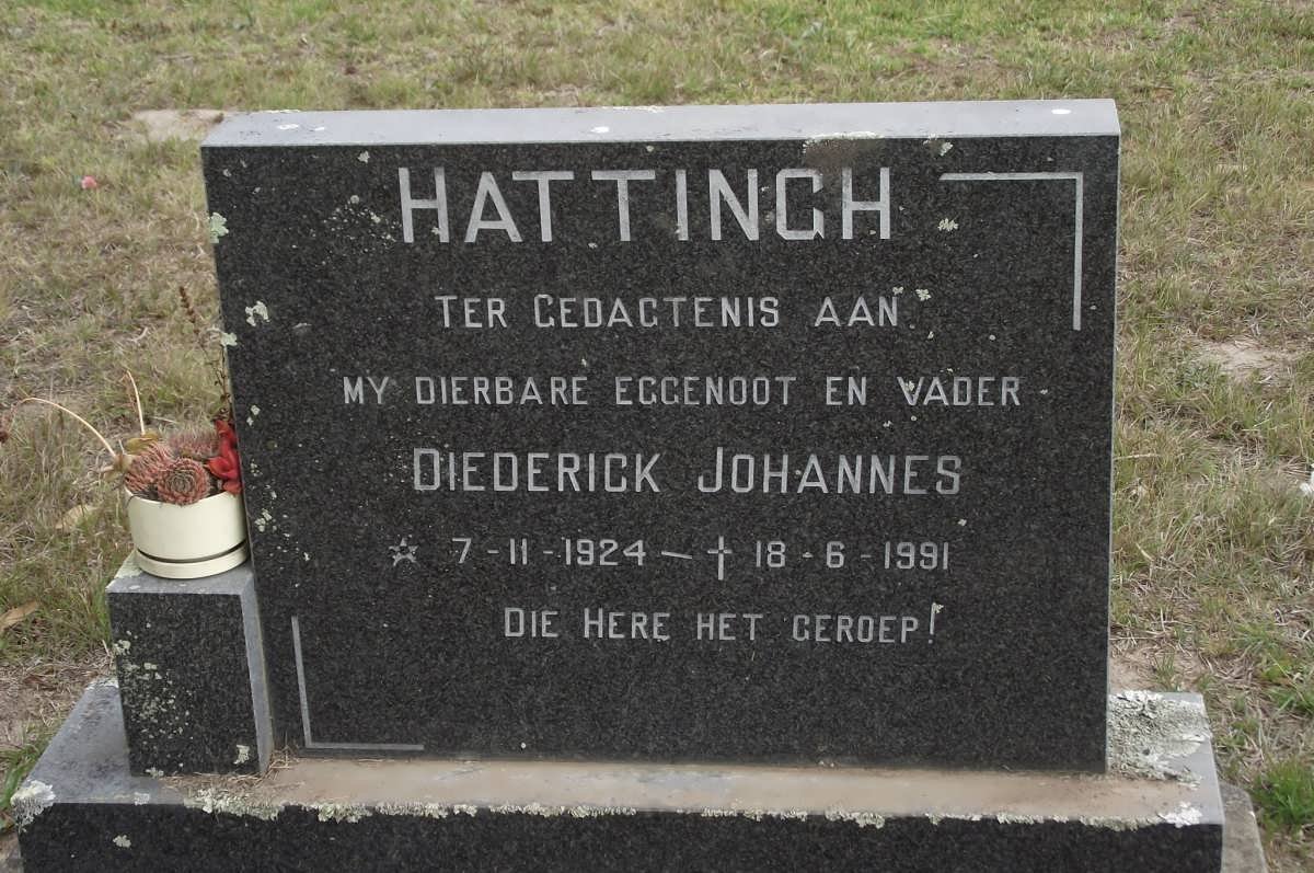 HATTINGH Diederick Johannes 1924-1991