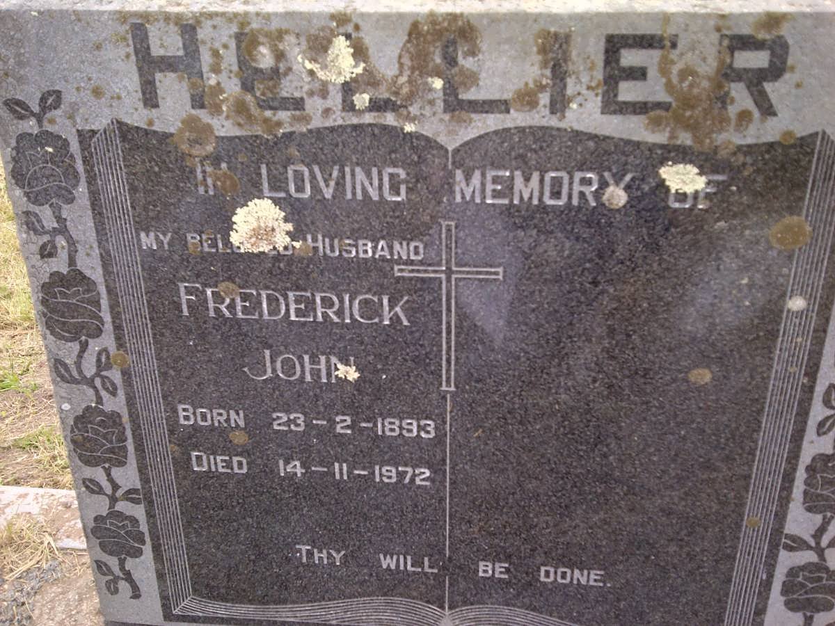 HELLIER Frederick John 1893-1972