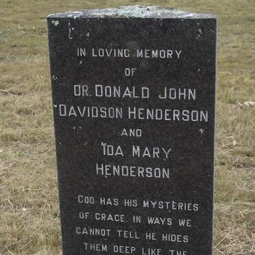 HENDERSON Donald John Davidson :: Ida Mary