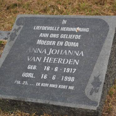 HEERDEN Anna Johanna, van 1917-1998