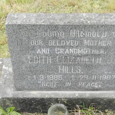 HILLS Edith Elizabeth 1886-1967