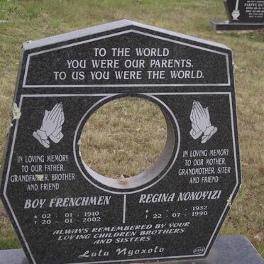 JOBA Boy Frenchmen 1910-2002 &amp; Regina Nonoyizi 1932-1990