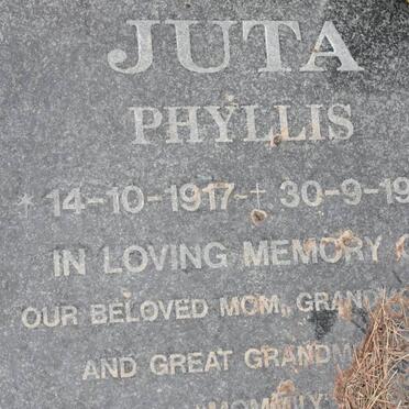 JUTA Phyllis 1917-1997