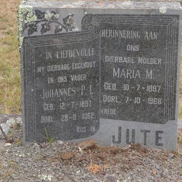 JUTE Johannes P.L. 1897-1962 &amp; Maria M. 1897-1968