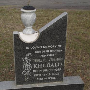 KHUBALO Thembile Wellington Mpompo 1955-2002