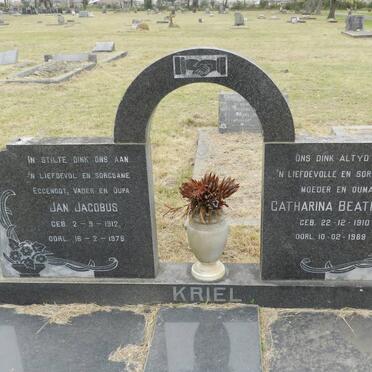 KRIEL Jan Jacobus 1912-1978 &amp; Catharina Beatrix 1910-1989