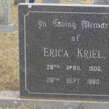 KRIEL Erica 1906-1980