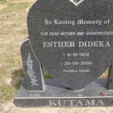 KUTAMA Esther Dideka 1912-2000