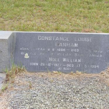 LANHAM Constance Louise nee LEPPAN 1896-1973 :: LANHAM Noel William 1927-1994