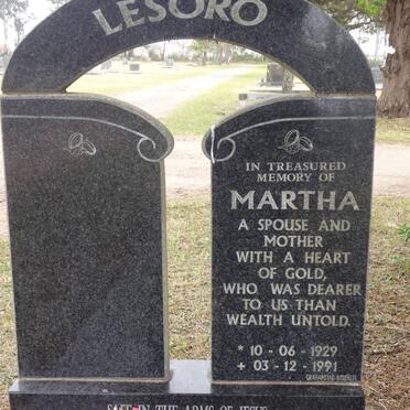 LESORO Martha 1929-1991