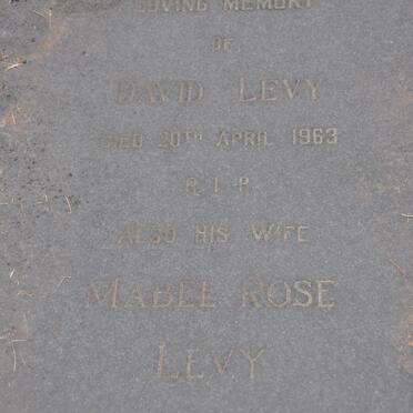 LEVY David -1963 &amp; Mabel Rose 1895-1978