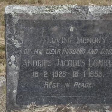 LOMBARD Andries Jacobus 1928-1959