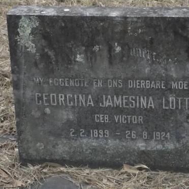 LÖTTER Georgina Jamesina nee VICTOR 1899-1924