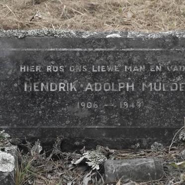 MULDER Hendrik Adolph 1906-1949