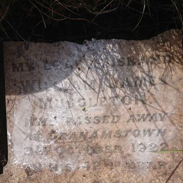 MUGGLETON William James -1922