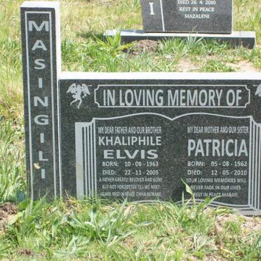 MASINGILI Khaliphile Elvis 1963-2005 &amp; Patricia 1962-2010