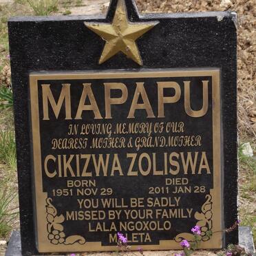 MAPAPU Cikizwa Zoliswa 1951-2011