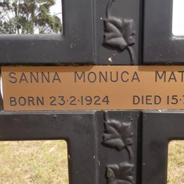MATROOS Sanna Monuca 1924-2002