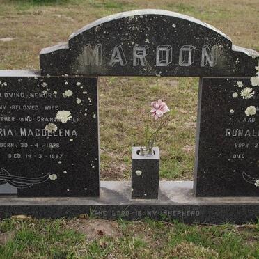 MARDON Ronald Leslie 1922- &amp; Maria Magdelena 1926-1987