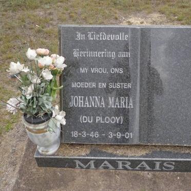MARAIS Johanna Maria nee DU PLOOY 1946-2001