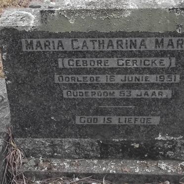 MARAIS Maria Catharina nee GERICKE -1951