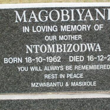 MAGOBIYANI Ntombizodwa 1962-2003
