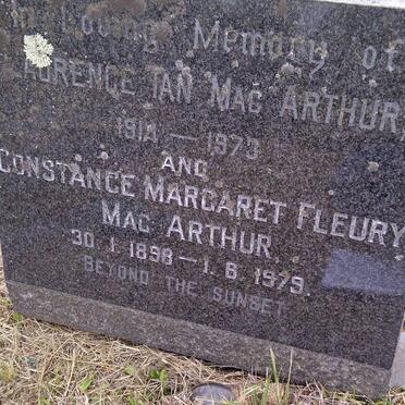 Mac ARTHUR Laurence Ian 1914-1973 &amp; Constance Margaret Fleury 1898-1979