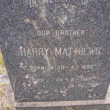 MATTHEWS Harry 1893-1965