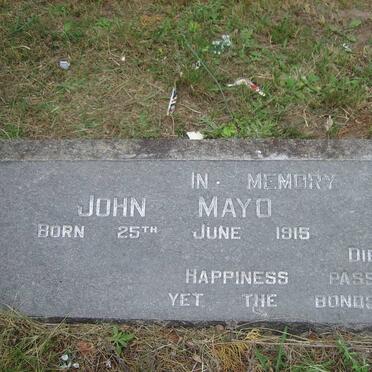 MAYO John 1915-1968 &amp; Dorothy 1916-1968