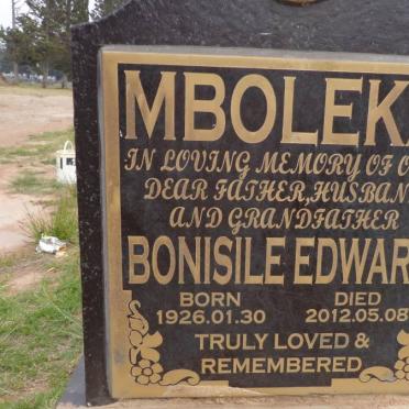MBOLEKA Bonisile Edward 1926-2012