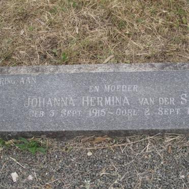 MERWE Johanna Hermina, van der SPUY van der 1915-1985