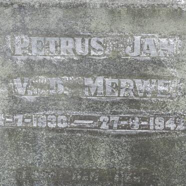 MERWE Petrus Jan, van der 1930-1942