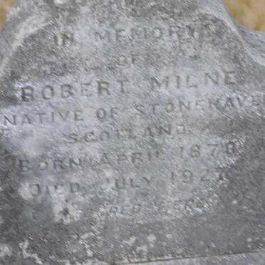 MILNE Robert 1878-1927