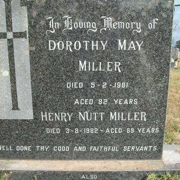 MILLER Henry Nutt -1982 &amp; Dorothy May -1981 :: MILLER Beatrice