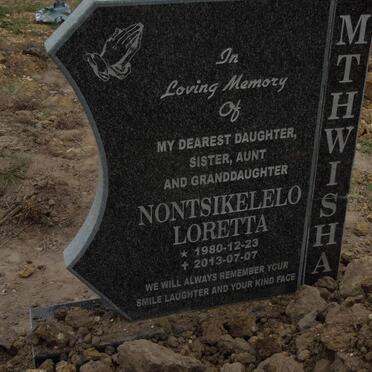 MTHWISHA Nontsikelelo Loretta 1980-2013