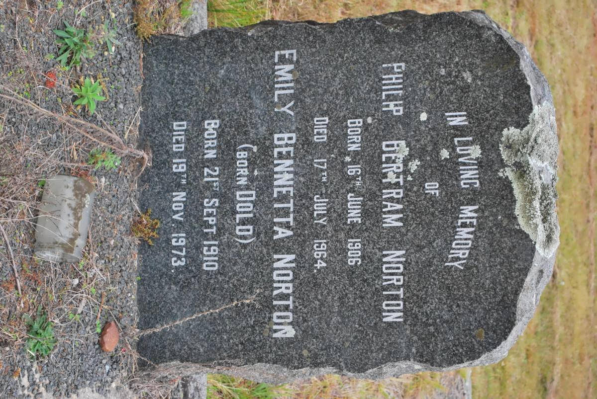 NORTON Phili Bertram 1906-1964 &amp; Emily Bennetta DOLD 1910-1973