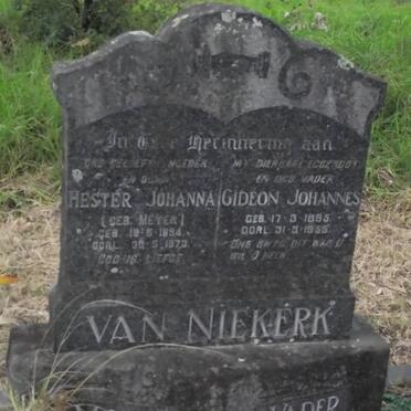 NIEKERK Gideon Johannes, van 1895-1955 &amp; Hester Johanna MEYER 1894-1973