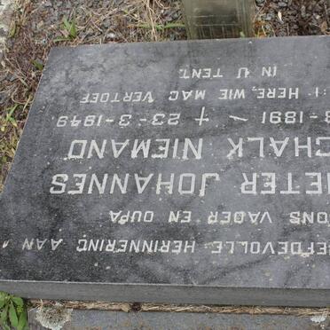 NIEMAND Pieter Johannes Schalk 1891-1949