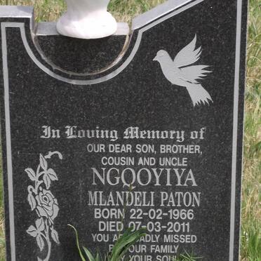 NGQOYIYA Mlandeli Paton 1966-2011