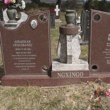 NGXINGO Jonathan Zwelibanzi 1921-1972 &amp; Miriam Kholiwe 1928-2012