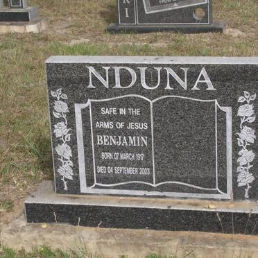 NDUNA Benjamin 1917-2003