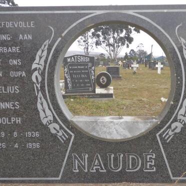 NAUDÉ Cornelius Johannes Rudolph 1936-1996