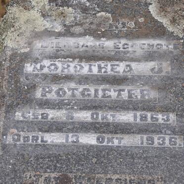 POTGIETER Dorothea J. 1863-1936