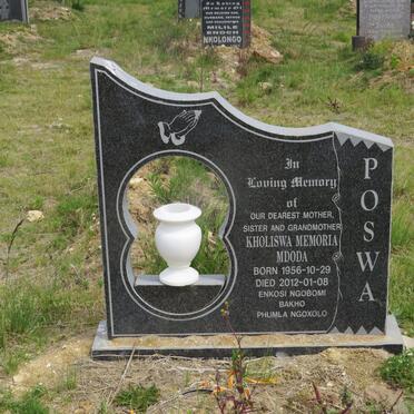 POSWA Kholiswa Memoria Mdoda 1956-2012