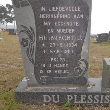 PLESSIS Huibrecht J., du 1934-1987