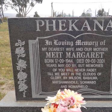 PHEKANA Meit Margaret 1944-2001