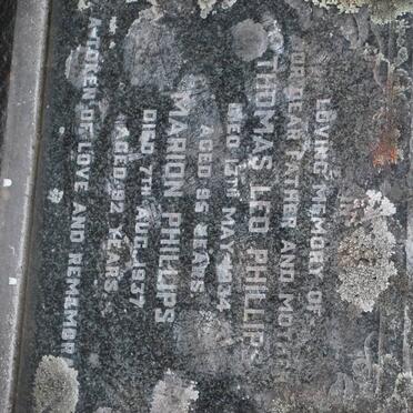 PHILLIPS Thomas Leo -1934 &amp; Marion -1937