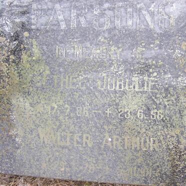 PARSONS Walter Arthur 187?-1961 &amp; Ethel Jobulie 1886-1956