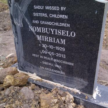 QANGULE Nombuyiselo Mirriam 1929-2013