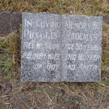 RADEMAN Phyllis nee WESSON